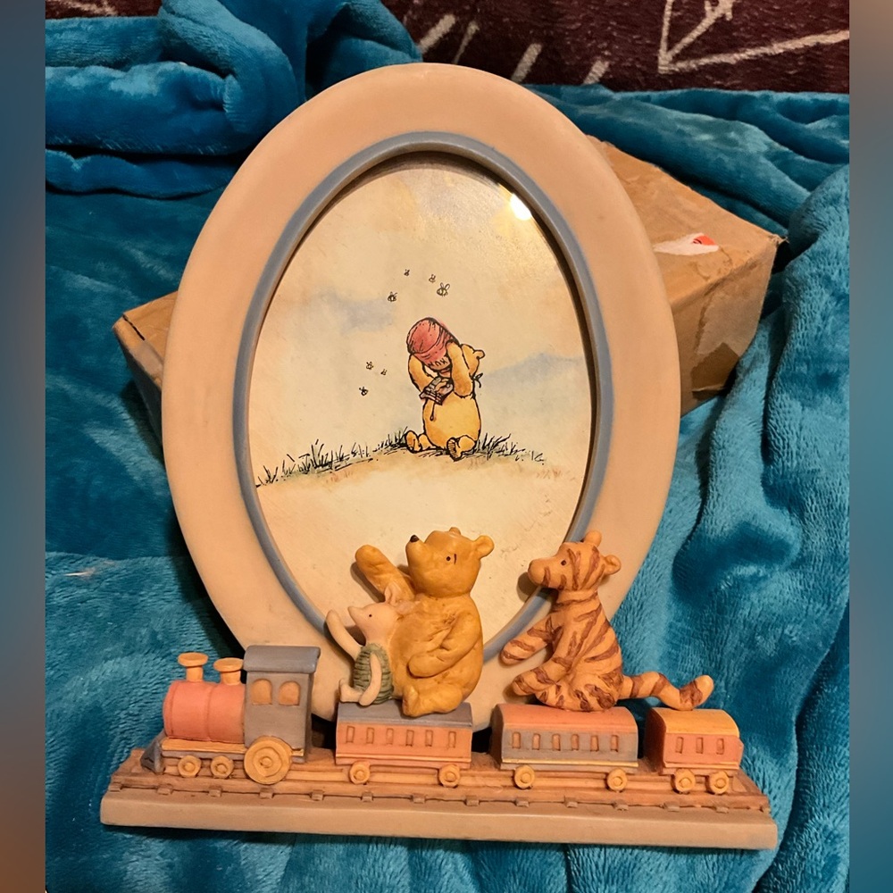 DISNEY 1990 CHARPENTE VINTAGE WINNIE THE POOH TIGGER PIGLET TRAIN  PICTURE FRAME - Picture 6 of 14